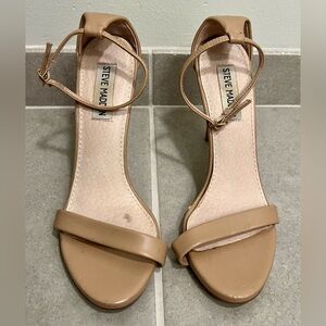 Steve Madden Nude Ankle Strap Heels